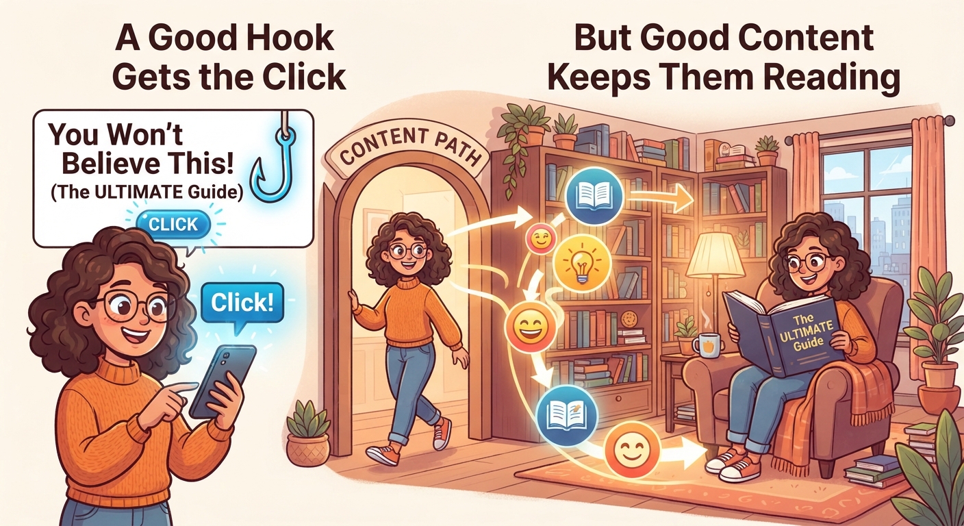 A Good Hook Gets the Click, But Good Content Keeps Them Reading